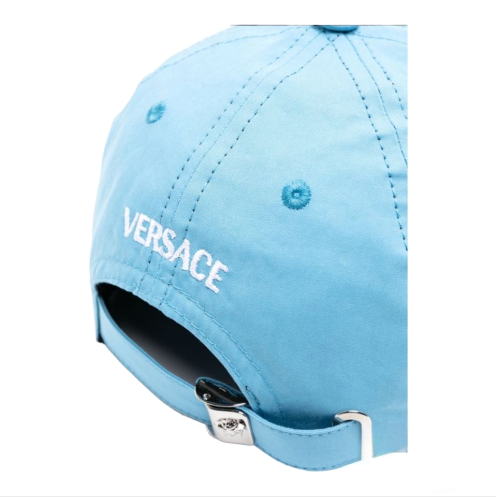 📣SOLD OUT! NWT Unisex Versace Logo Blue Hat - Picture 5 of 7